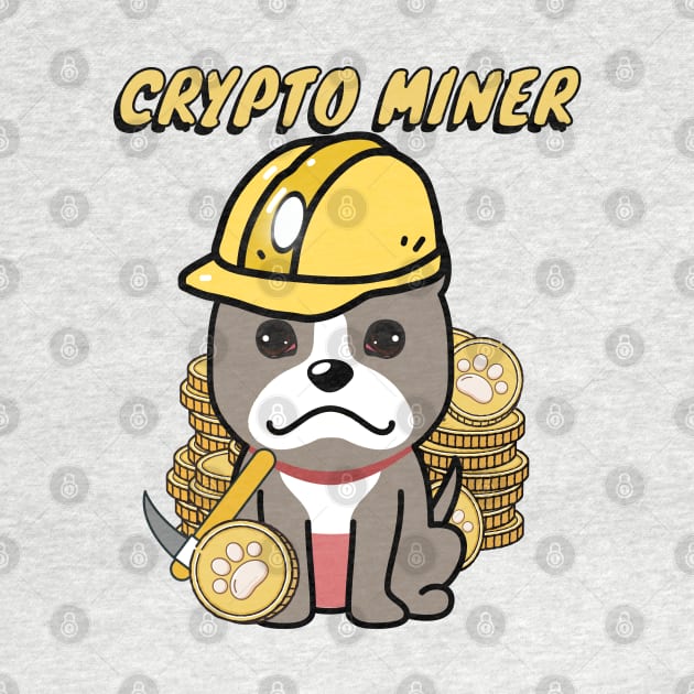 Cute grey dog is a crypto miner by Pet Station